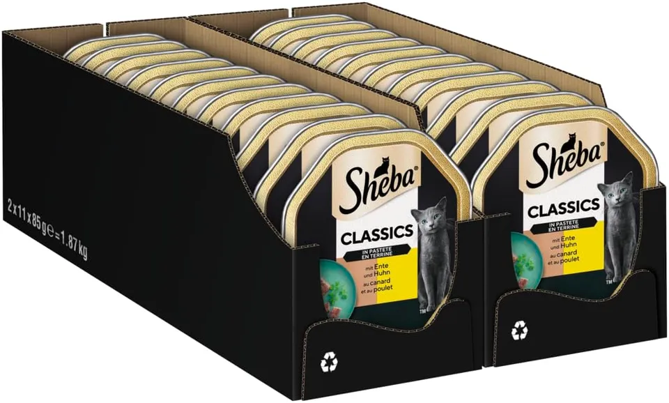 Sheba Classics Pastete Nassfutter Ente Huhn 85g Schale
