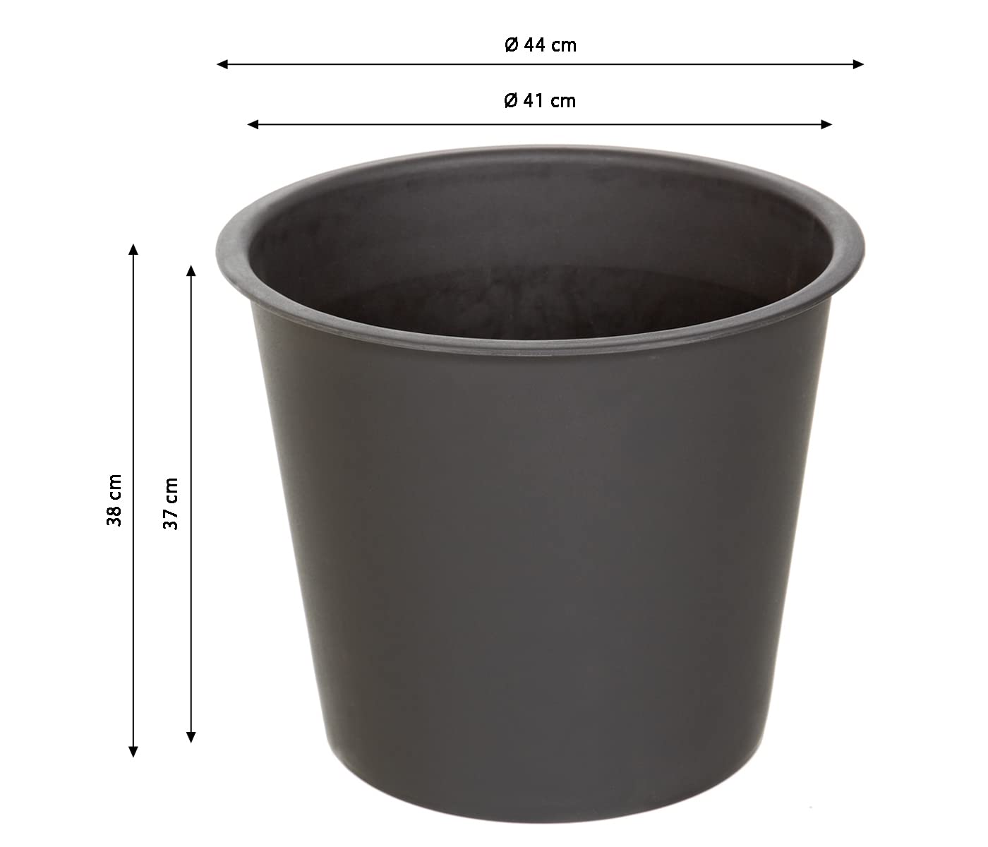 Dehner Universal-Pflanztopf Kunststoff schwarz Ø44x38cm