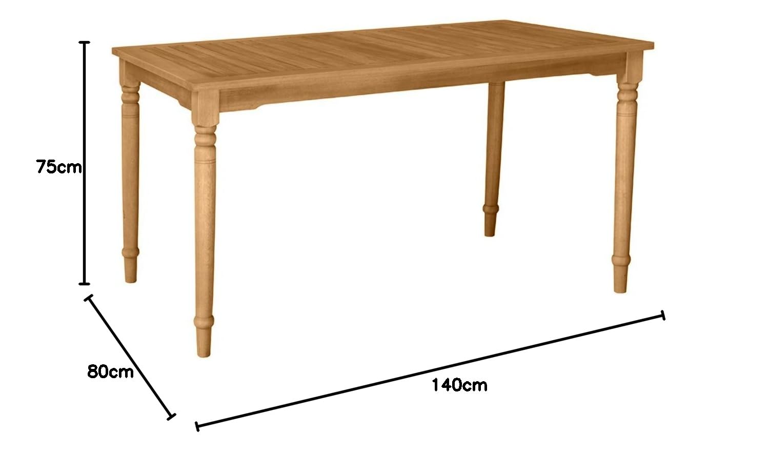 Dehner Premium Lovely Samoa Gartentisch 140cm Akazie geölt