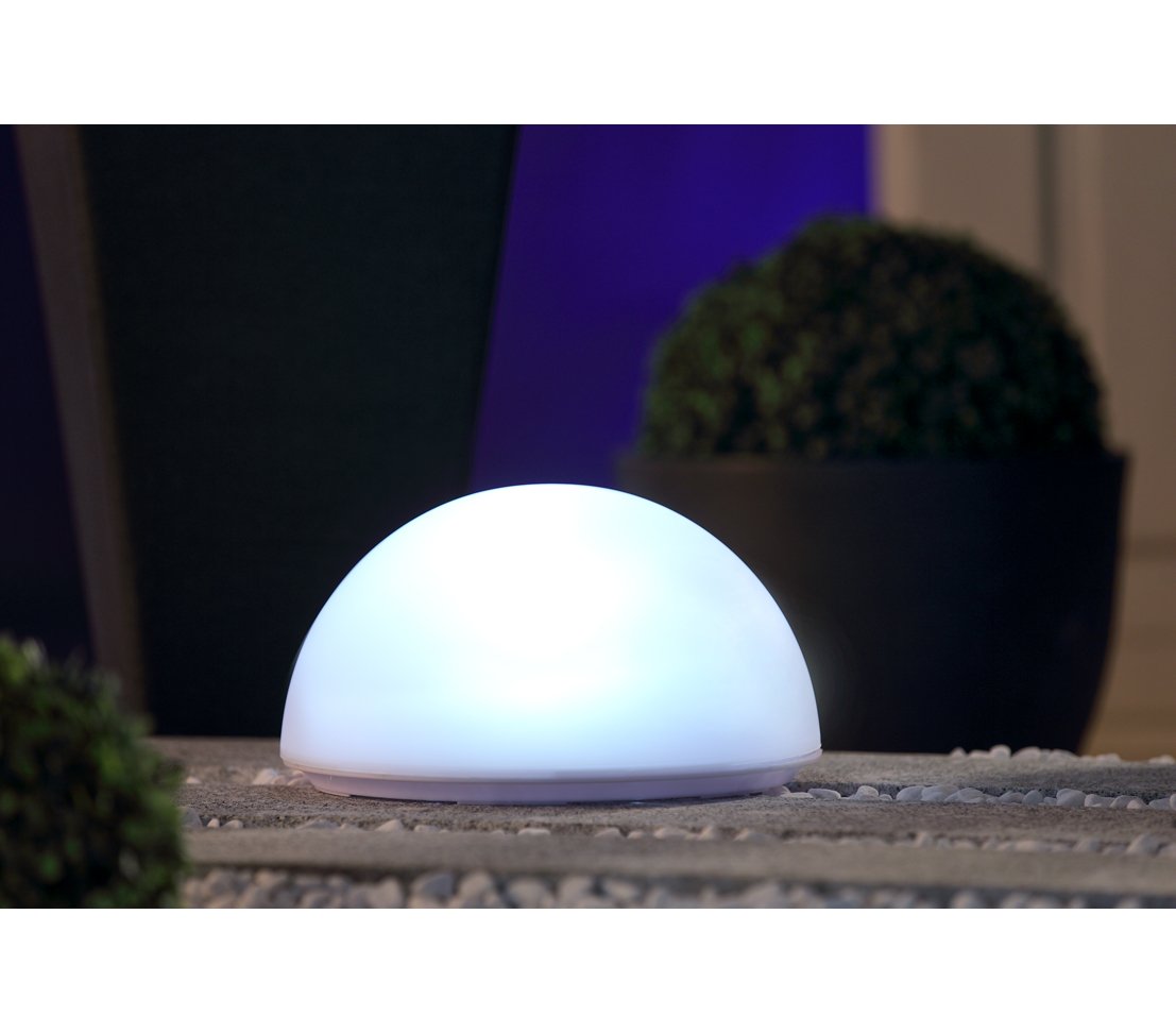 Dehner Solar Halbkugel Farbwechsel Leuchte Ø25cm Kunststoff