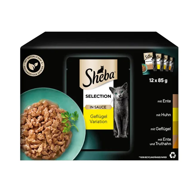 Sheba Selection Sauce Nassfutter Geflügel 48x85g Portionsbeutel