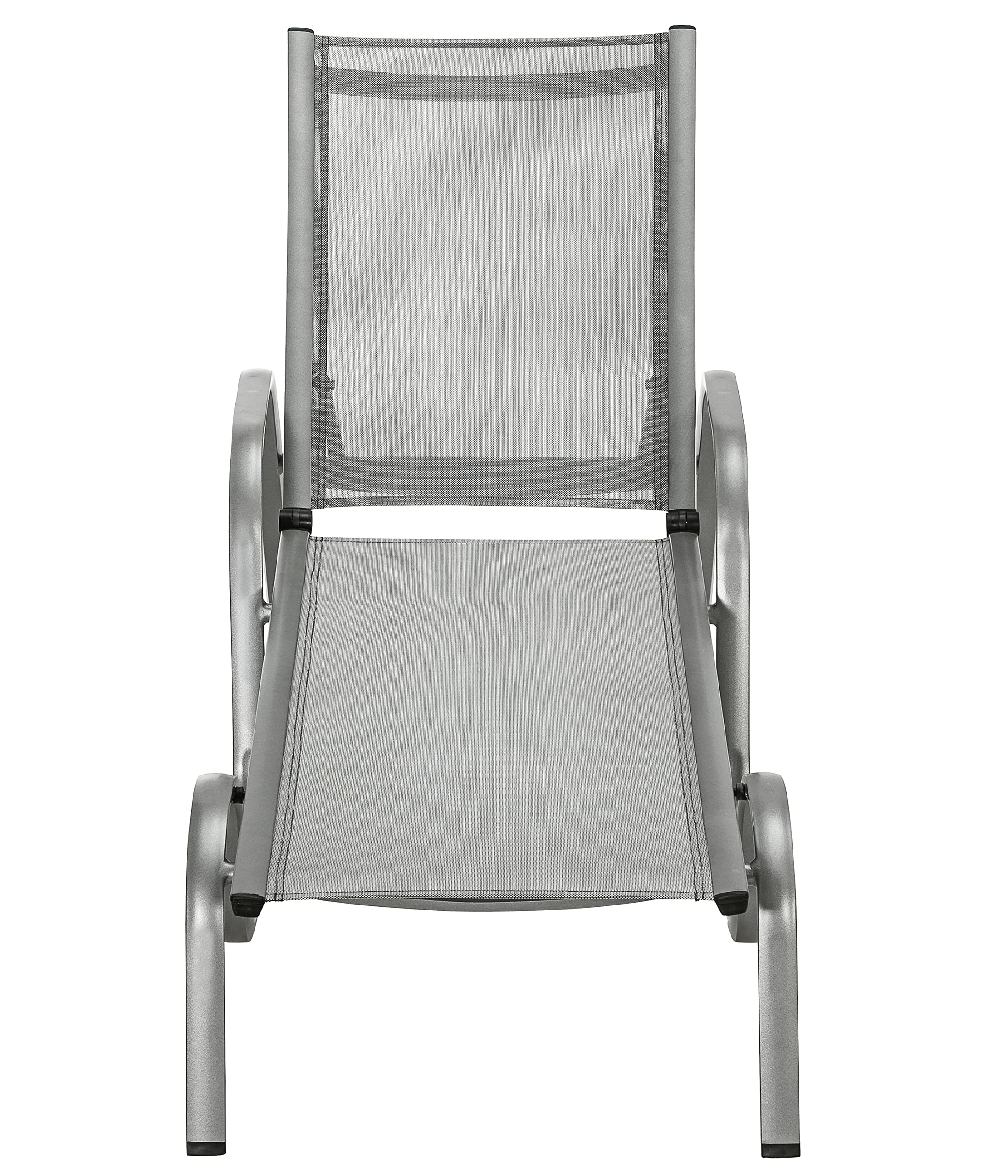 Dehner Chicago Gartenliege grau verstellbar 120 kg