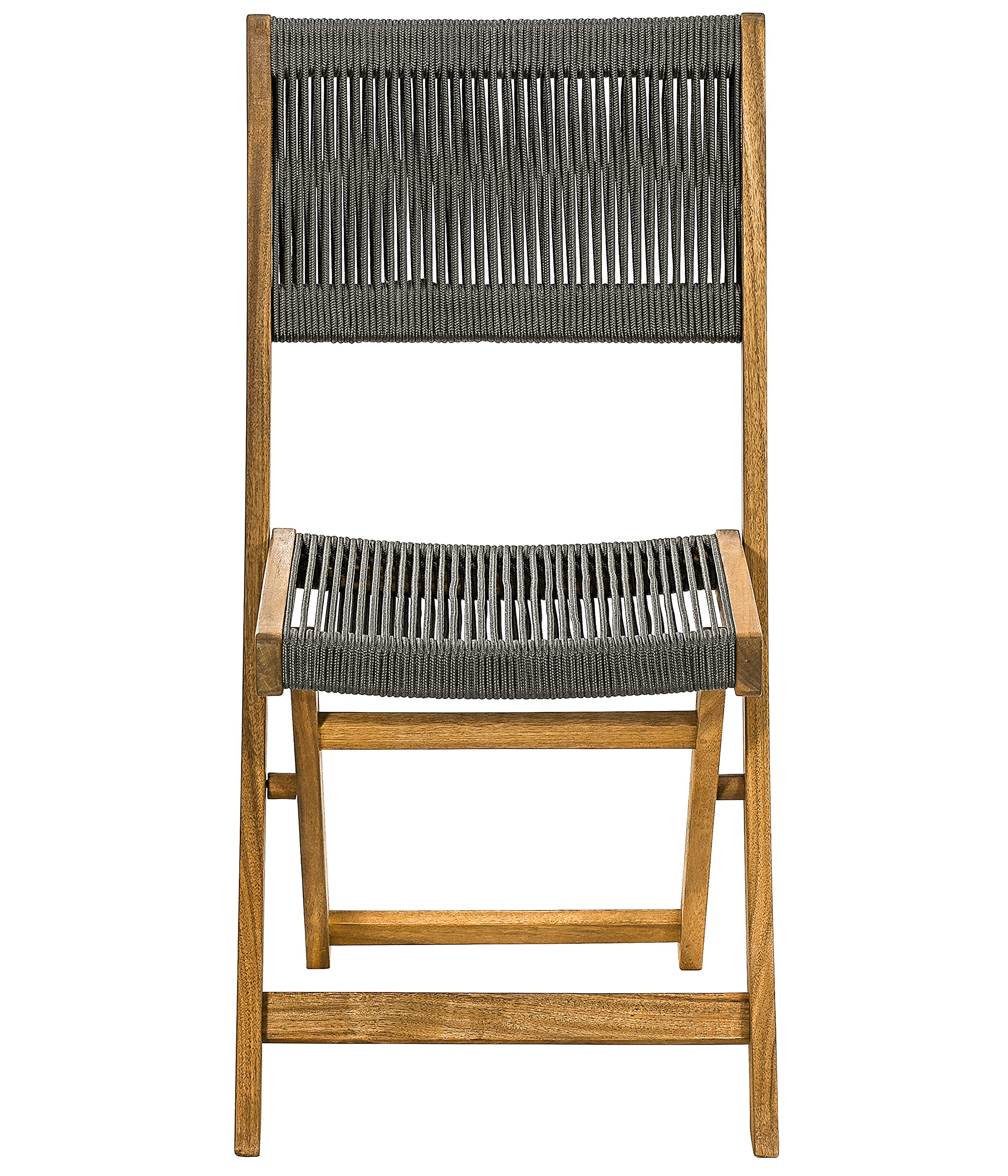 Dehner Macao Rope Klappstuhl 2er-Set Akazie natur dunkelgrau