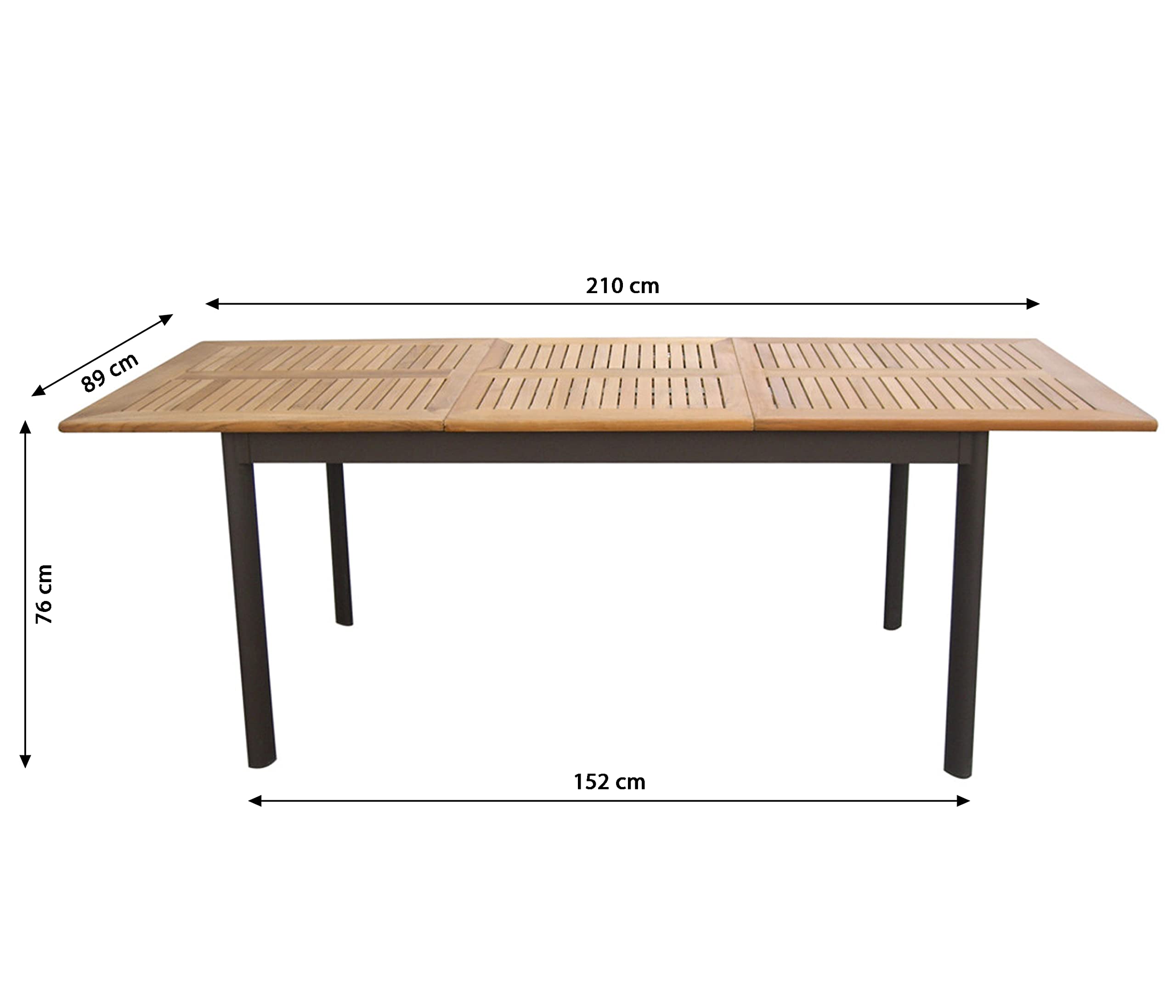 Dehner Premium Lovely Calais Auszugstisch Teak 152-210 cm natur