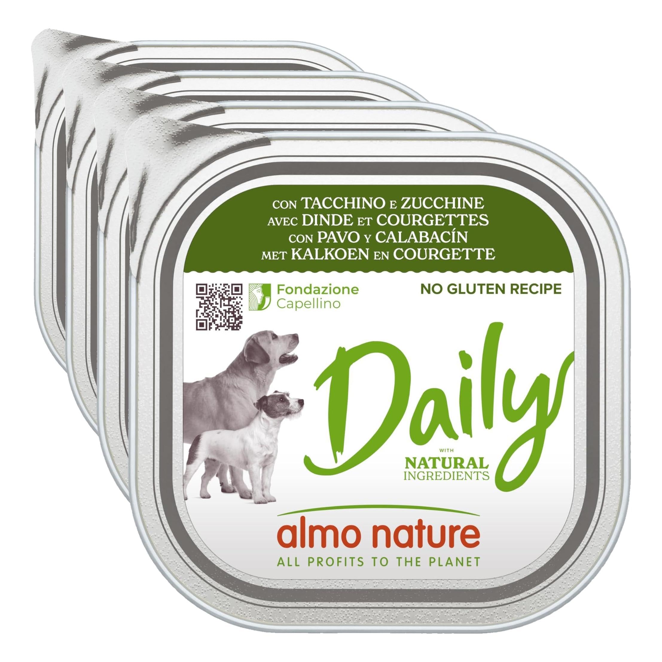 Almo Nature Daily Kalb Karotte Nassfutter Hund 9x300g