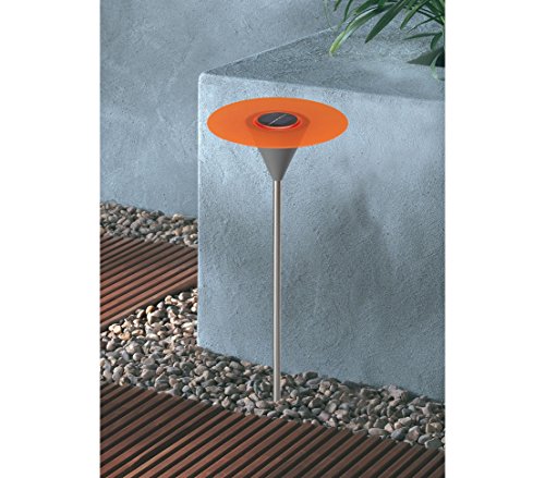 Dehner Disc Solarleuchte 49 cm orange wetterfest