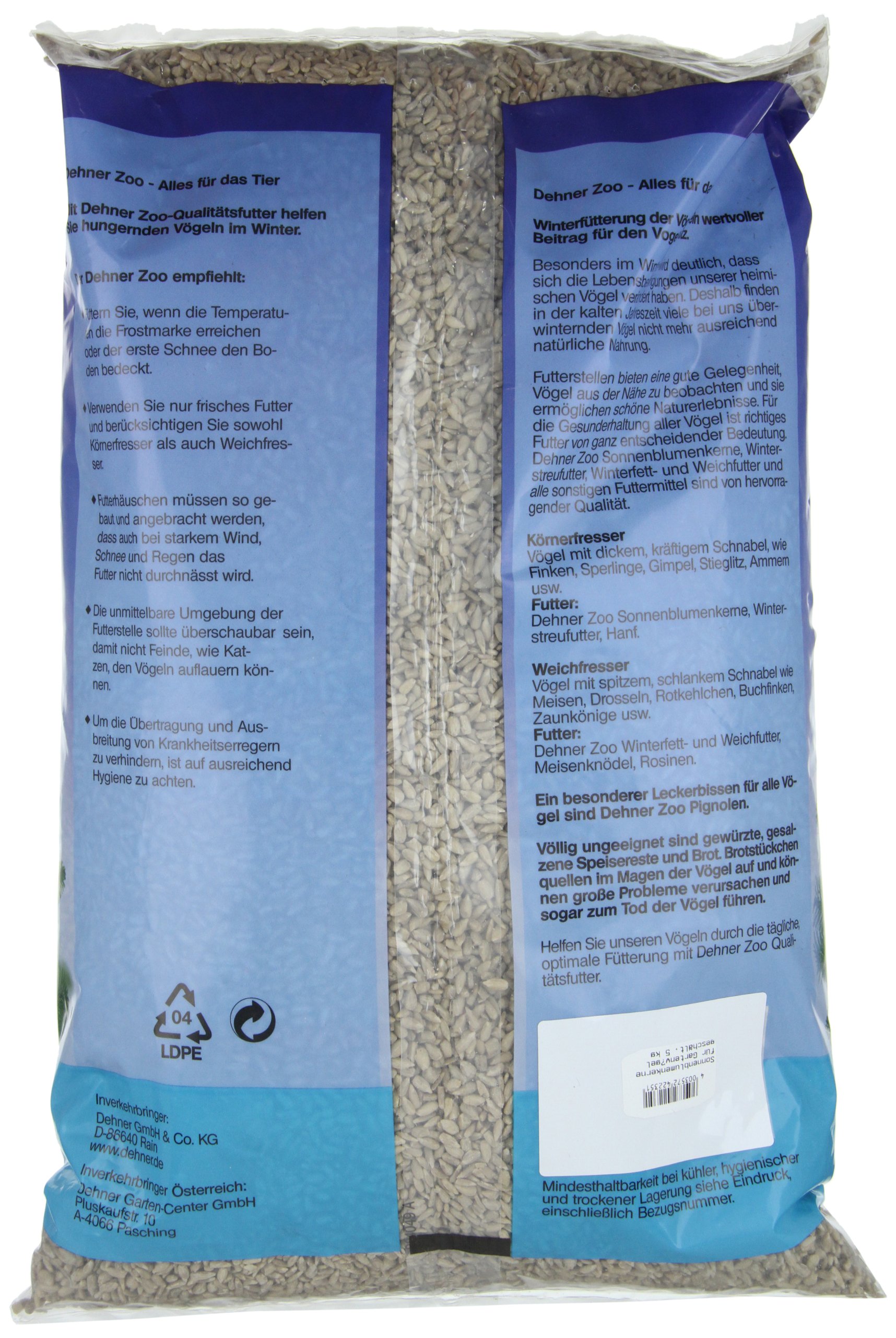 Dehner Sonnenblumenkerne geschält Vogelfutter 5 kg