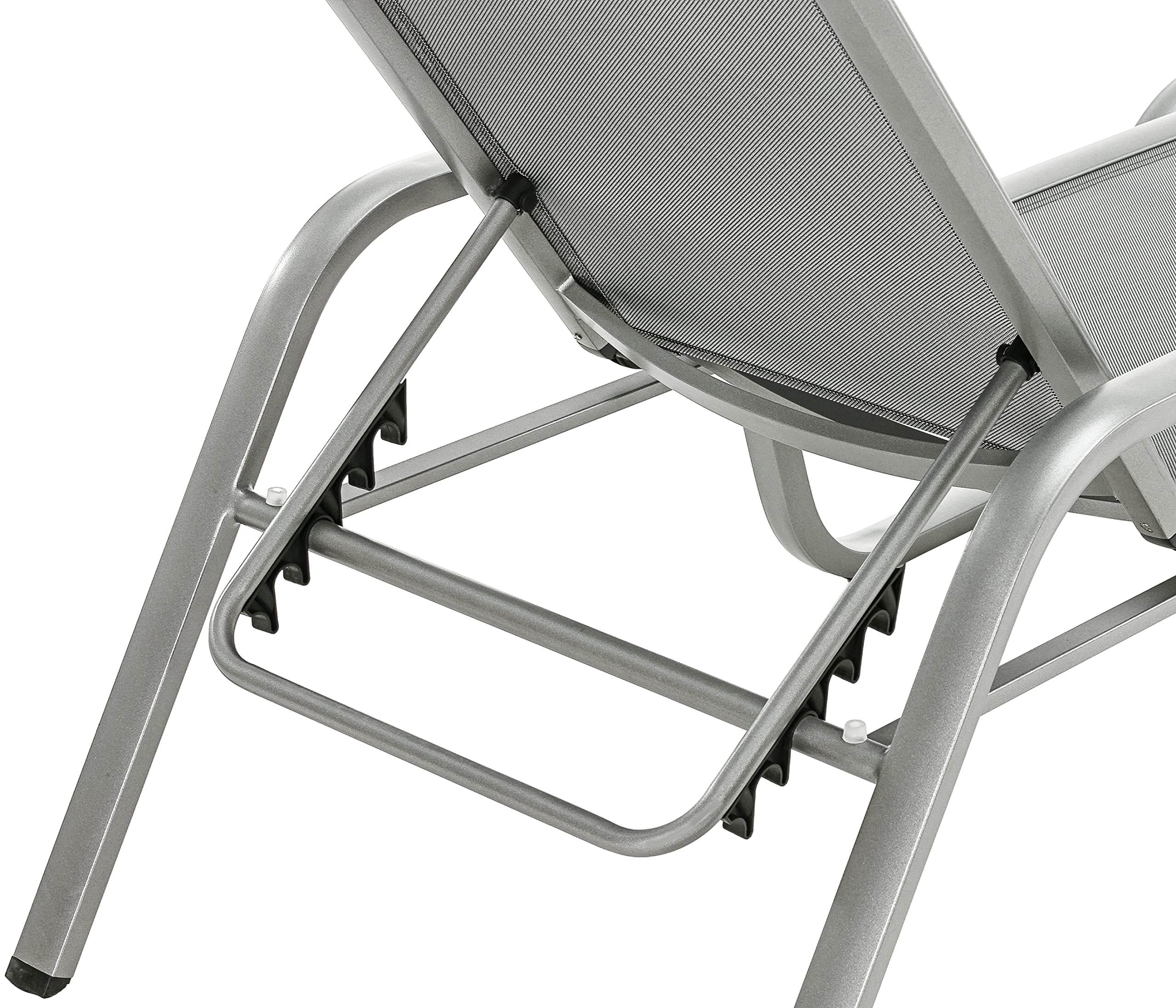 Dehner Chicago Gartenliege grau verstellbar 120 kg