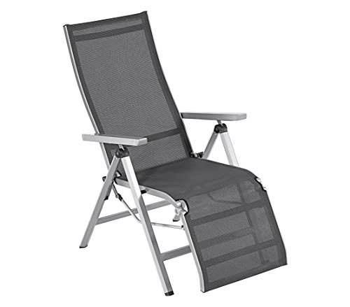 Dehner Macon Relaxsessel schwarz-silber 112x76,5x60 cm stabil
