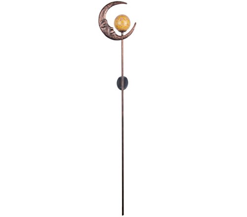 Dehner Premium Solar Dekostab Mond Solarleuchte 2er-Set bronze