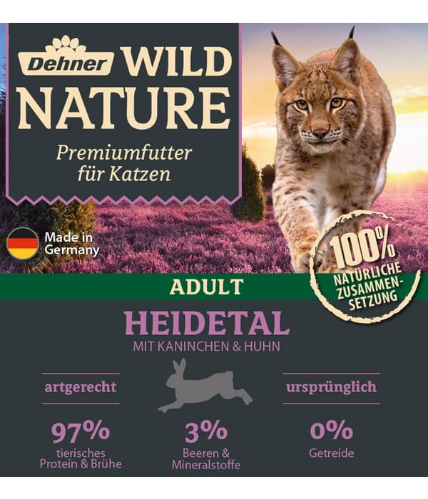 Dehner Wild Nature Heidetal Nassfutter Kaninchen 16x100g