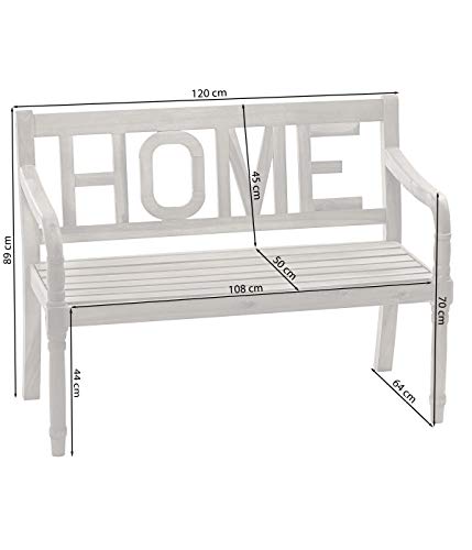 Dehner Home Gartenbank 2-Sitzer Akazienholz 120 cm natur