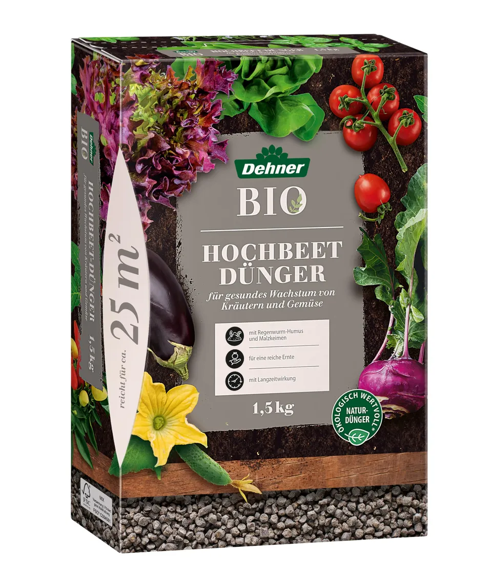 Dehner Bio Hochbeetdünger Spezialdünger 1,5 kg für 25 qm