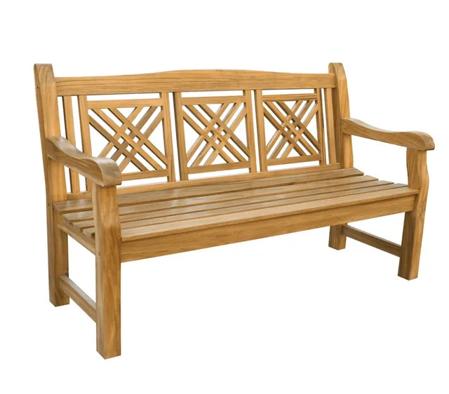 Dehner Korfu Gartenbank 3-Sitzer 150 cm Teak natur