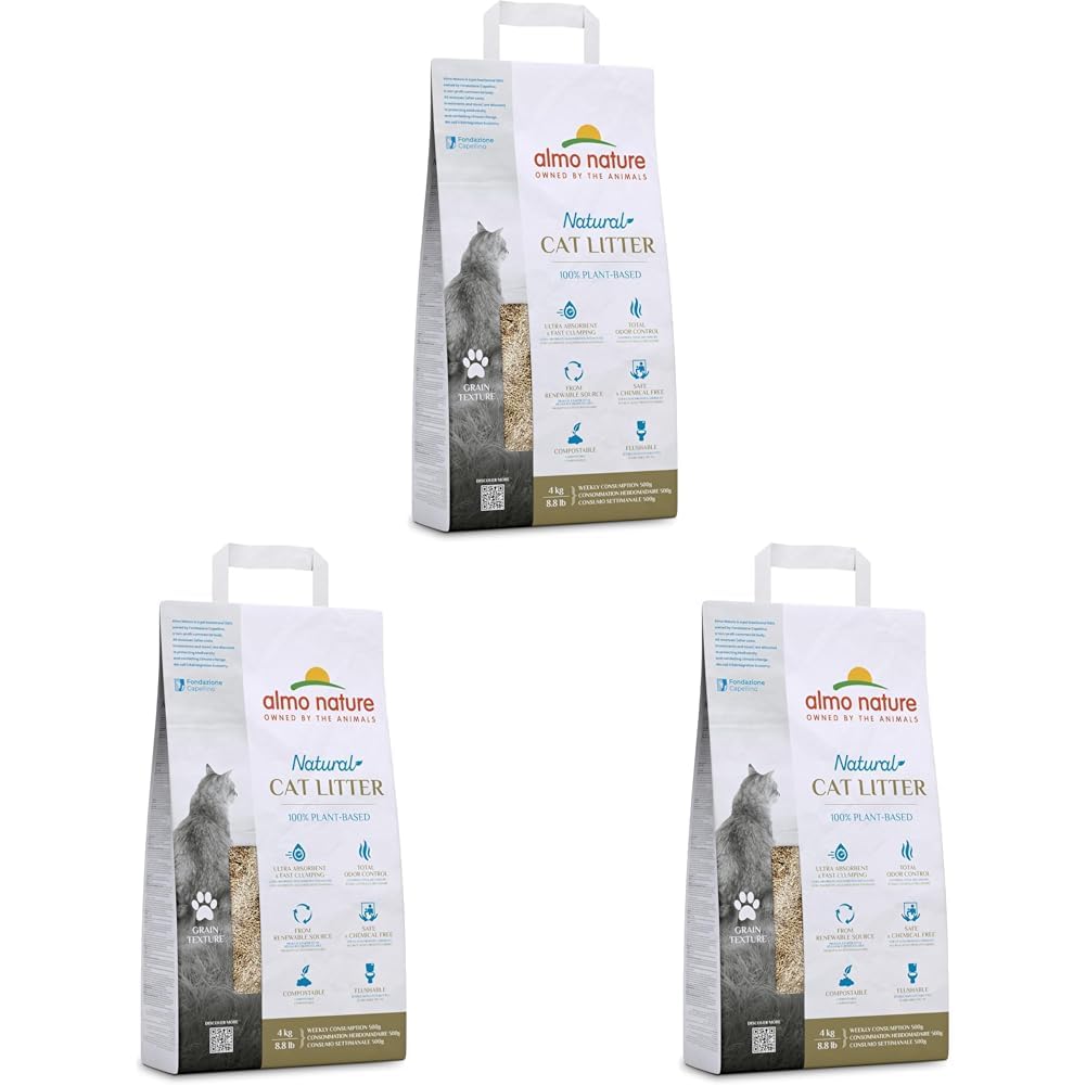 Almo Nature Grain Texture Katzenstreu 4 kg pflanzlich