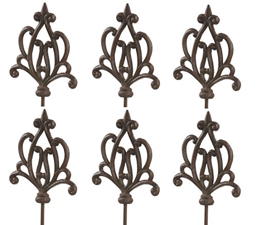 Dehner Ornament Gartenstab 140 cm Gusseisen 6er