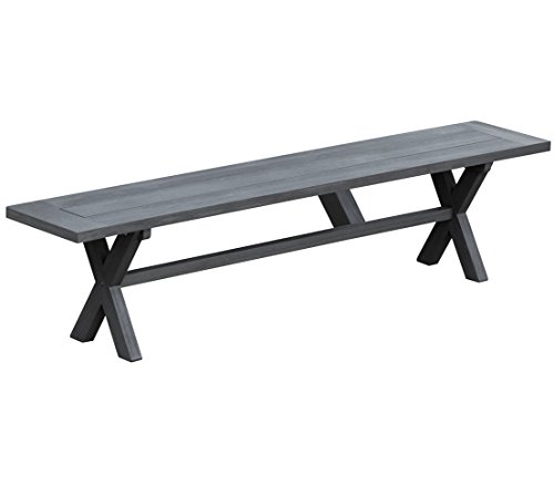 Dehner Gotland Sitzbank 200x45x35 Akazie grau