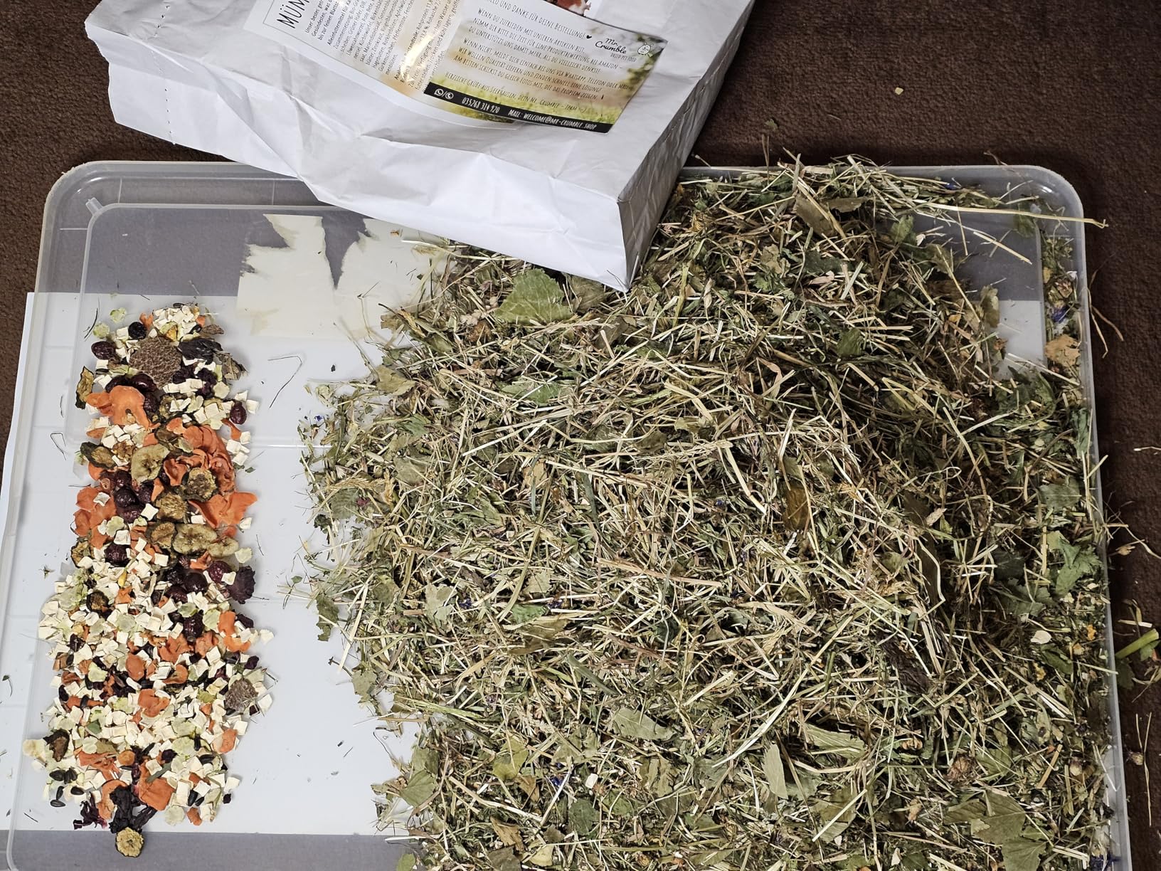 Mr. Crumble Mümmel-Mix Kaninchenfutter getreidefrei 1 kg Kräuter