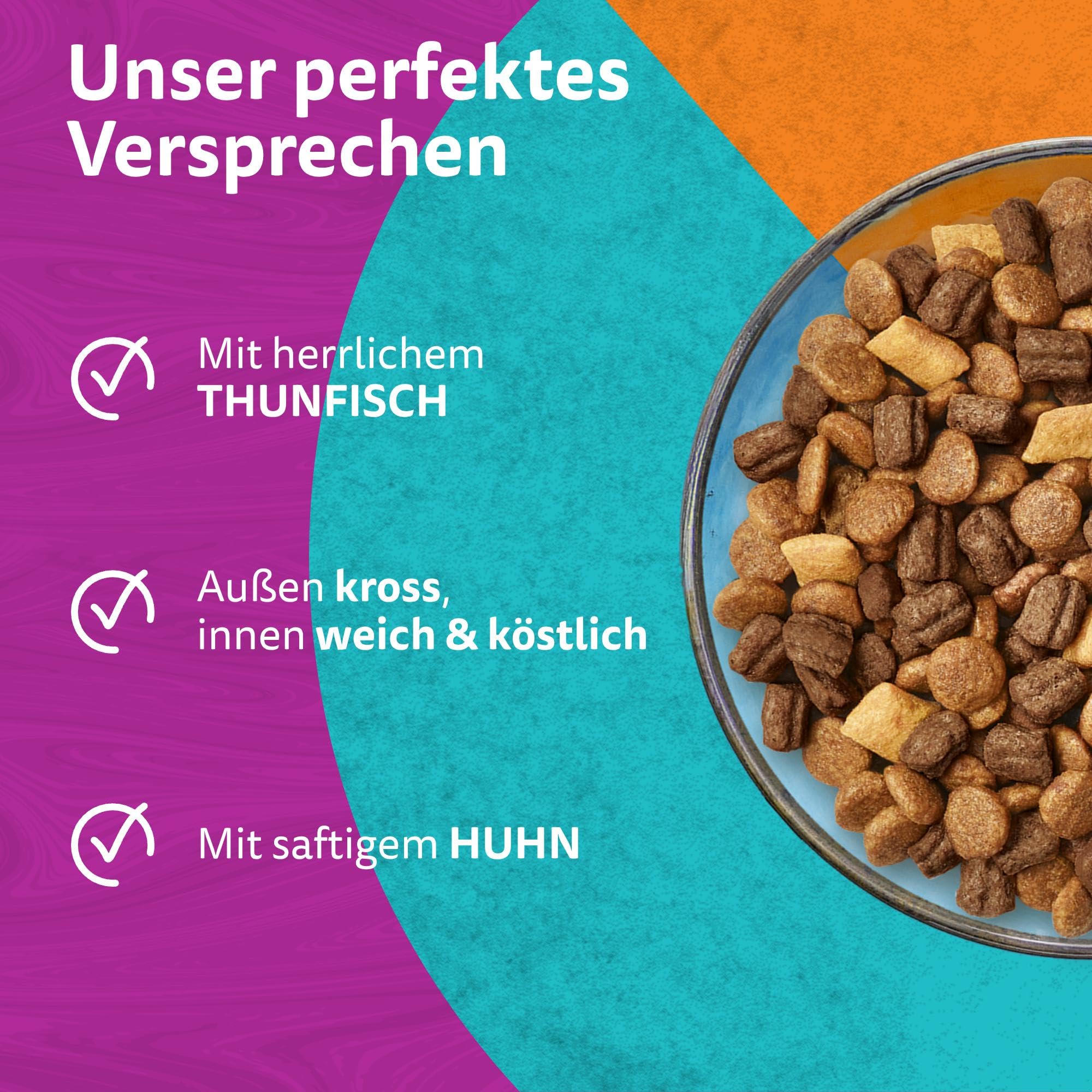 Whiskas Duo Trockenfutter Surf & Turf 6x1,9kg Huhn Fisch