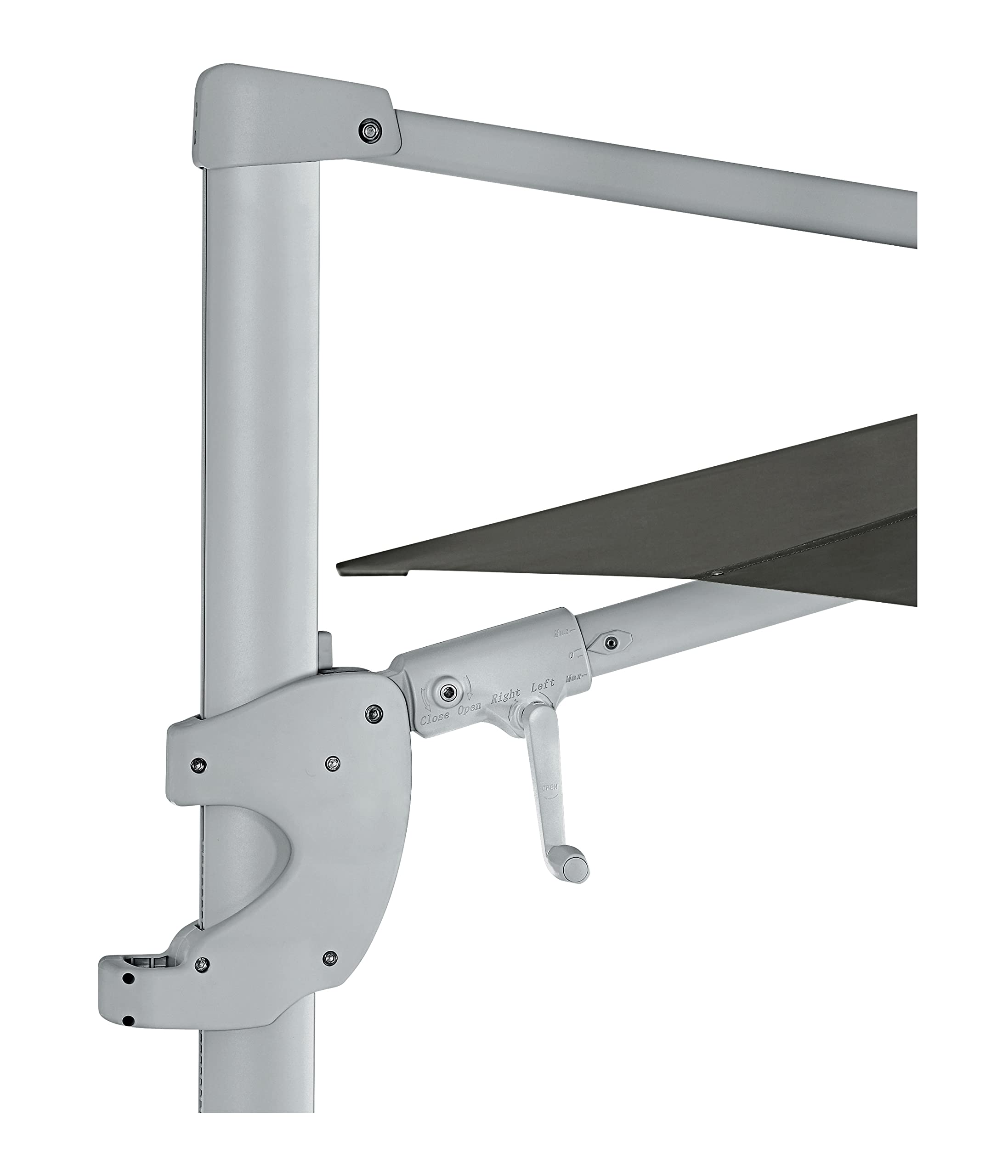 Dehner Zypern Ampelschirm 300 cm grau Aluminium