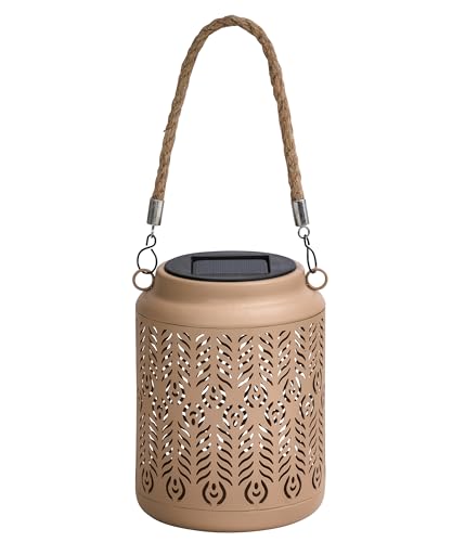 Dehner Chiara Solar Laterne beige Ø 12 cm warmweiß