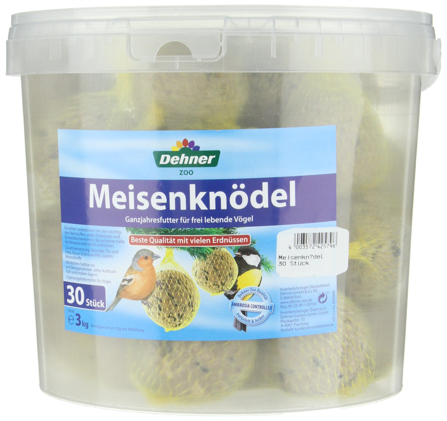 Dehner Premium Lovely Meisenknödel 30 Stück Insekten 3kg