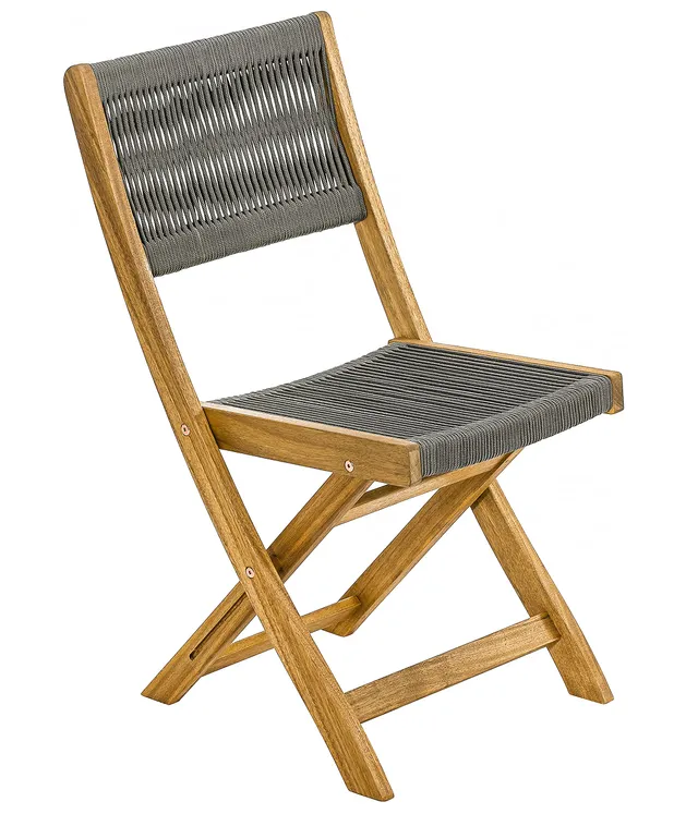 Dehner Macao Rope Klappstuhl 2er-Set Akazie natur dunkelgrau