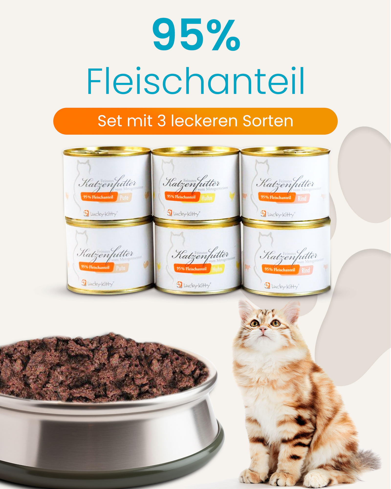 Lucky-Kitty Sparpaket B Klassiker II Nassfutter 15x200g getreidefrei