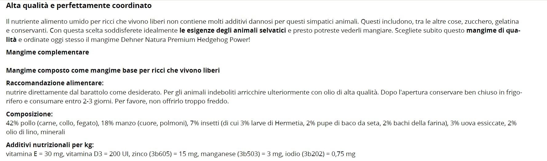 Dehner Natura Premium Igelfutter Nassfutter 6x190 g proteinreich