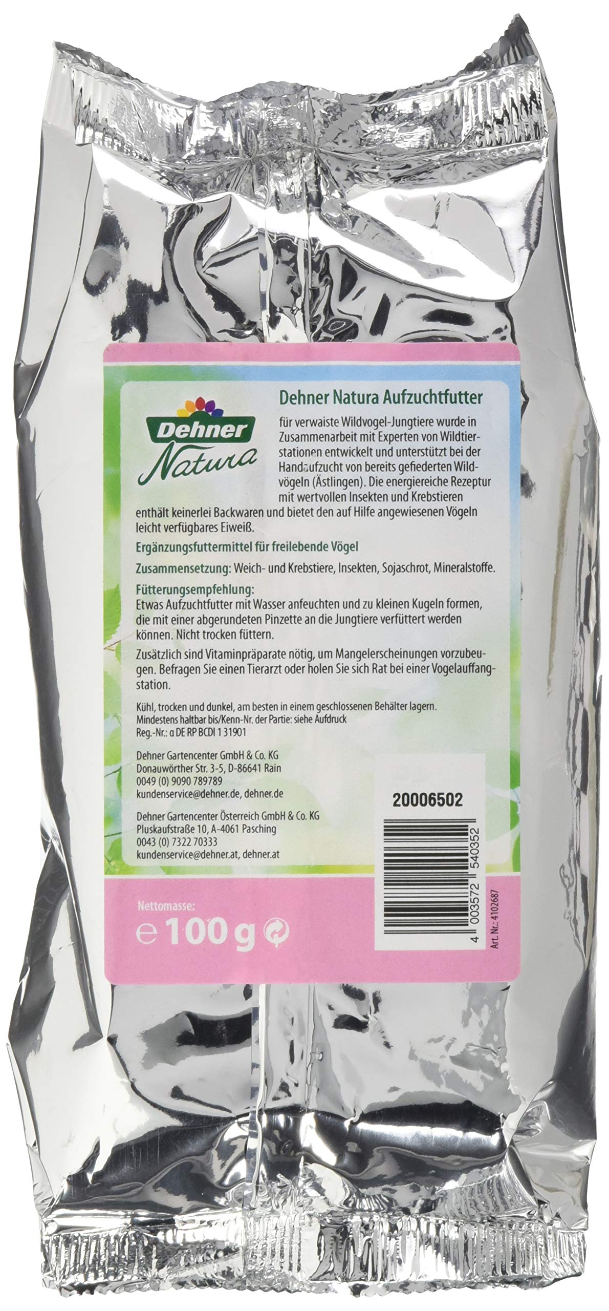 Dehner Natura Wildvogelfutter Aufzuchtfutter 100g