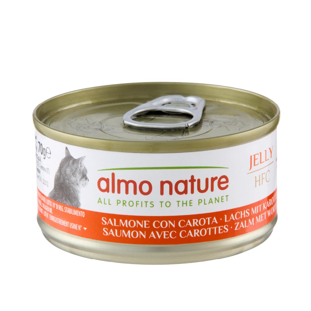 Almo Nature HFC Jelly Nassfutter Lachs Karotten 6x70g glutenfrei