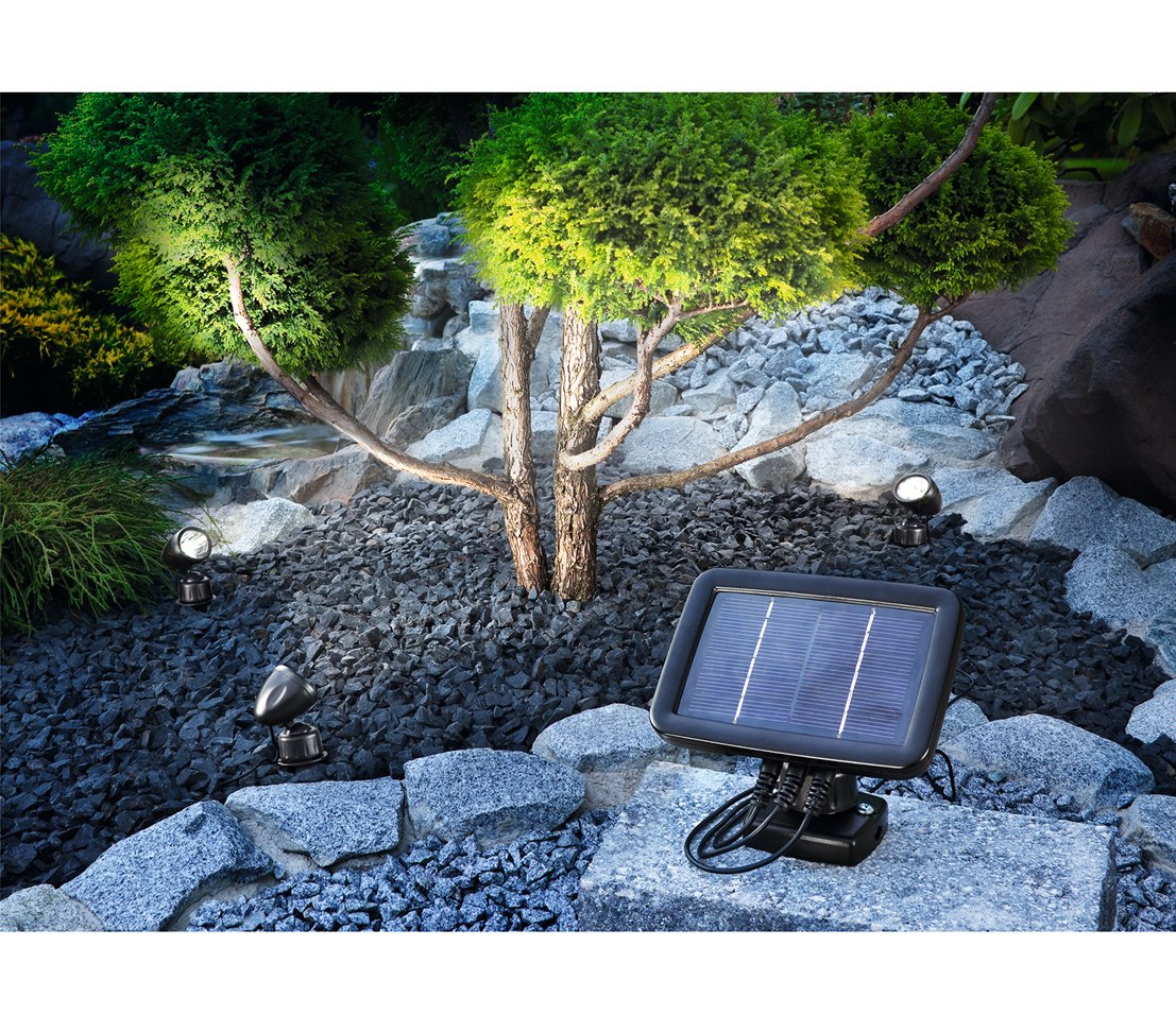 Dehner Living Solarspot Trio LED Strahler solar