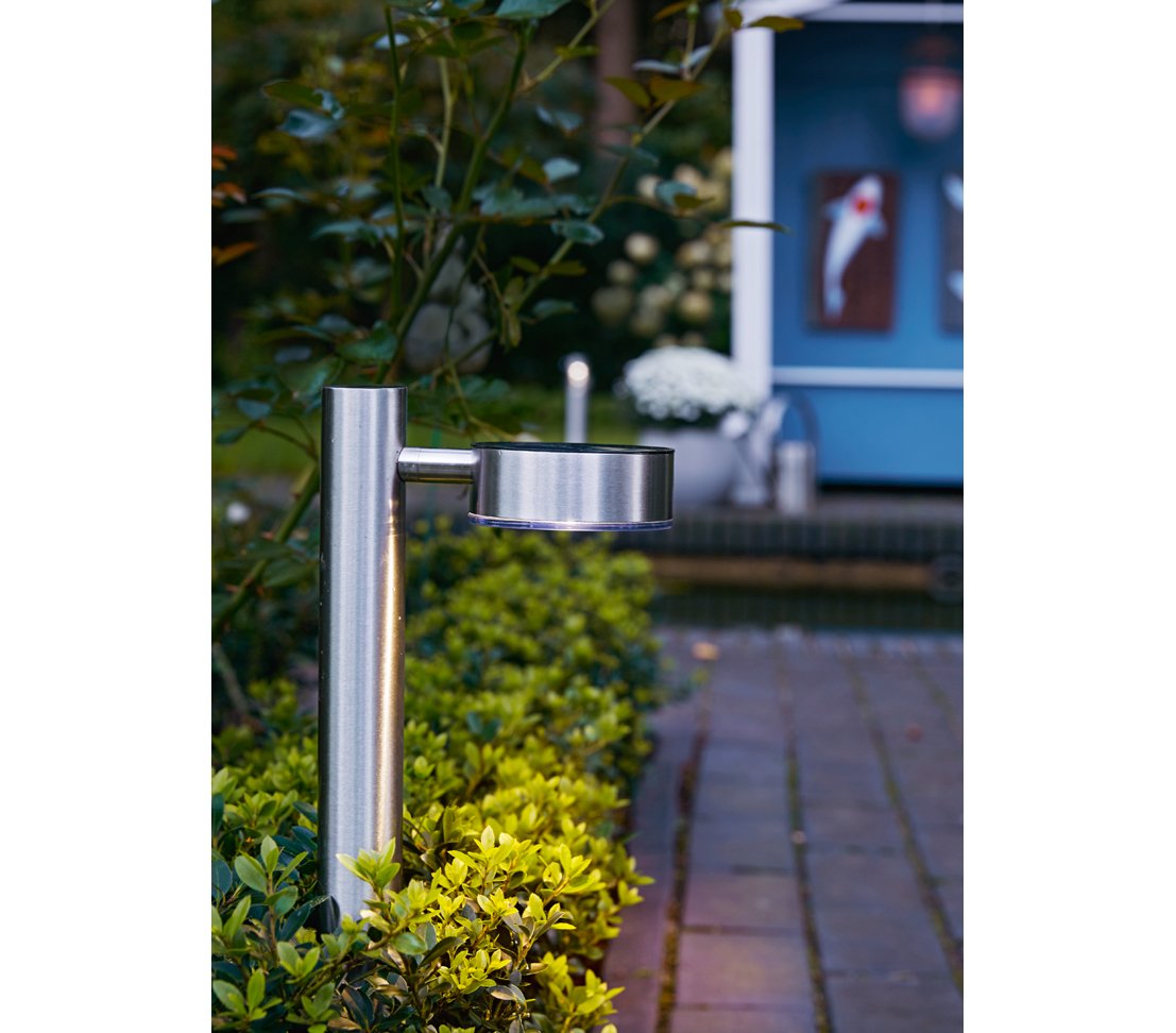 Dehner Premium Solar Wegleuchte 65cm Edelstahl 8h Sensor
