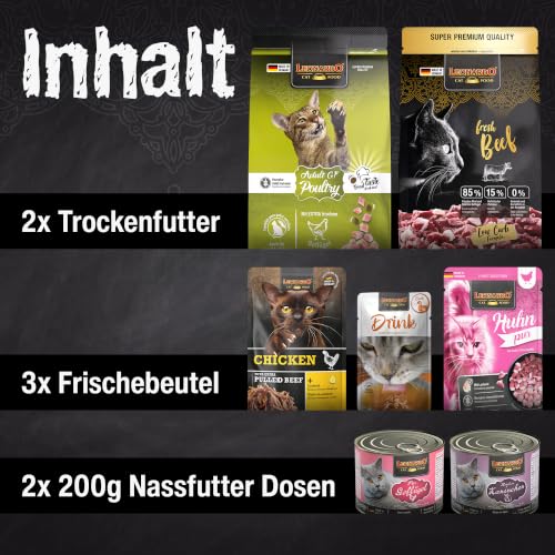 LEONARDO Kennenlernpaket Trocken+Nassfutter 7 Sorten