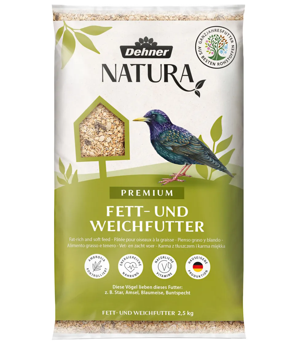 Dehner Natura Premium Wildvogelfutter Fettfutter 2,5 kg ölreich