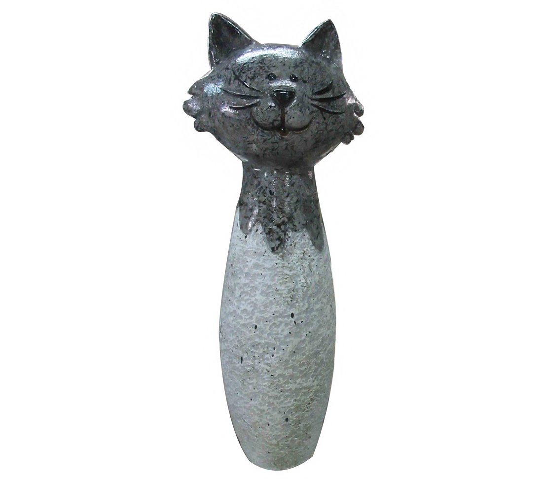 Dehner Premium Lovely Zaunfigur Kater Polyresin 4er grau