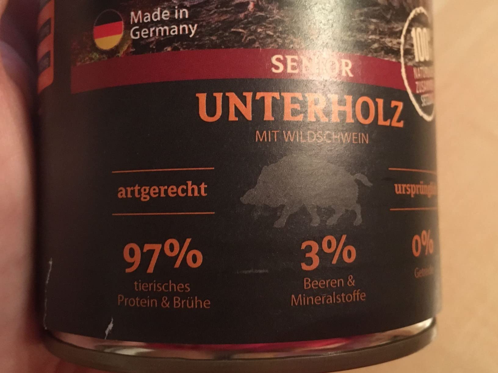 Dehner Wild Nature Unterholz Senior Nassfutter Wild 6x200g