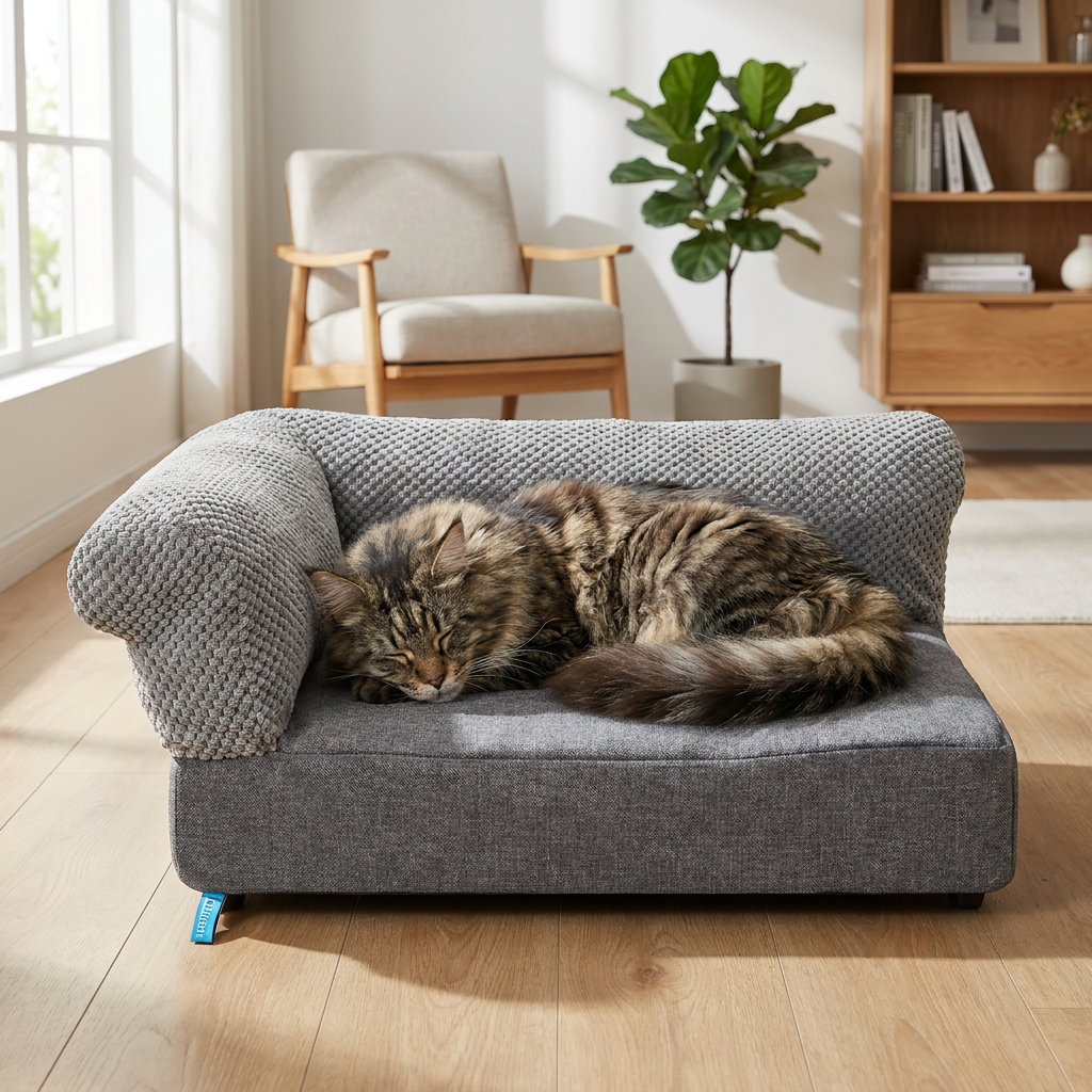 Lucky-Kitty Katzenlounge LUXE Katzenbett Kissen Memory-Foam