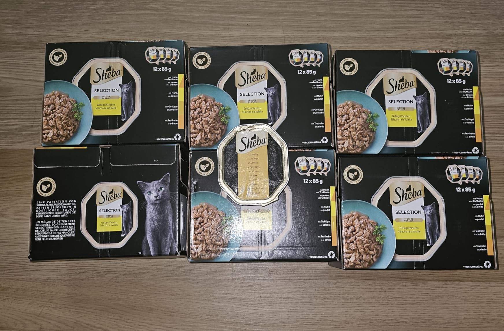 Sheba Selection Geflügel Katzennassfutter 72x85g Sauce