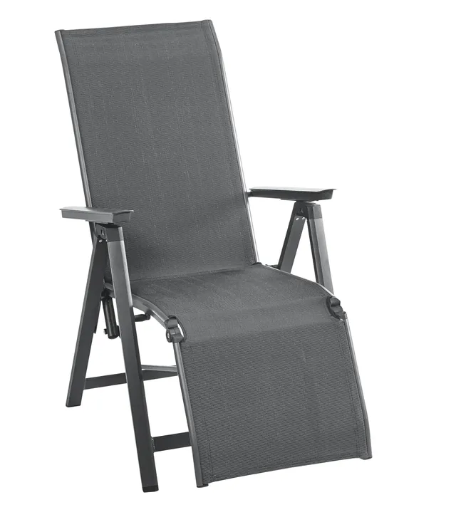 Dehner Cleveland Relaxsessel Aluminium Textil grau 107x76