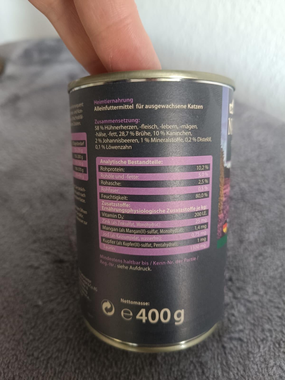 Dehner Wild Nature Heidetal Nassfutter Kaninchen 6x400 g