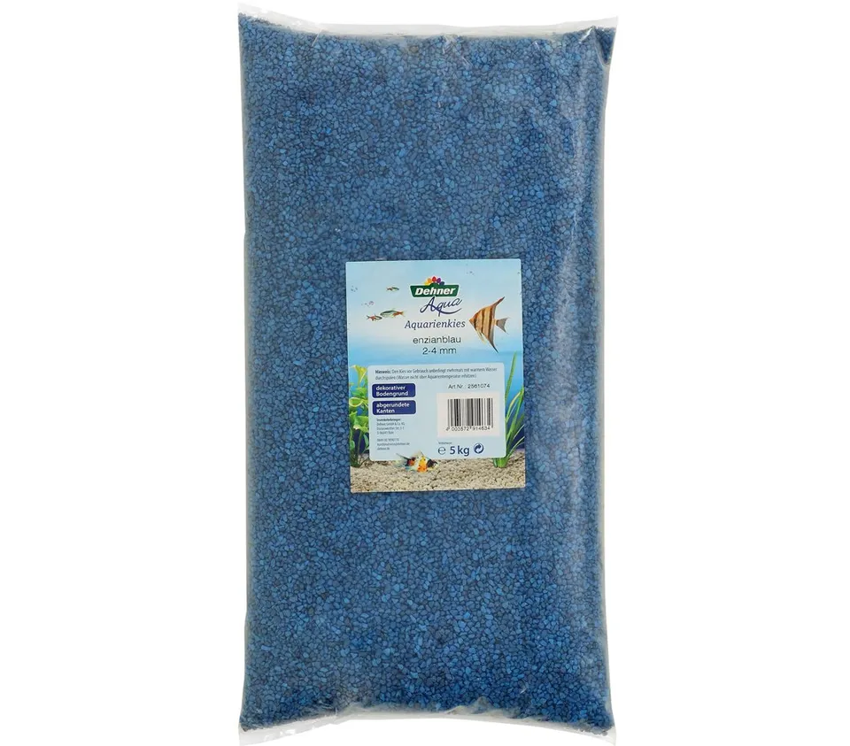 Dehner Aqua Aquarienkies 2-4mm 5kg enzianblau