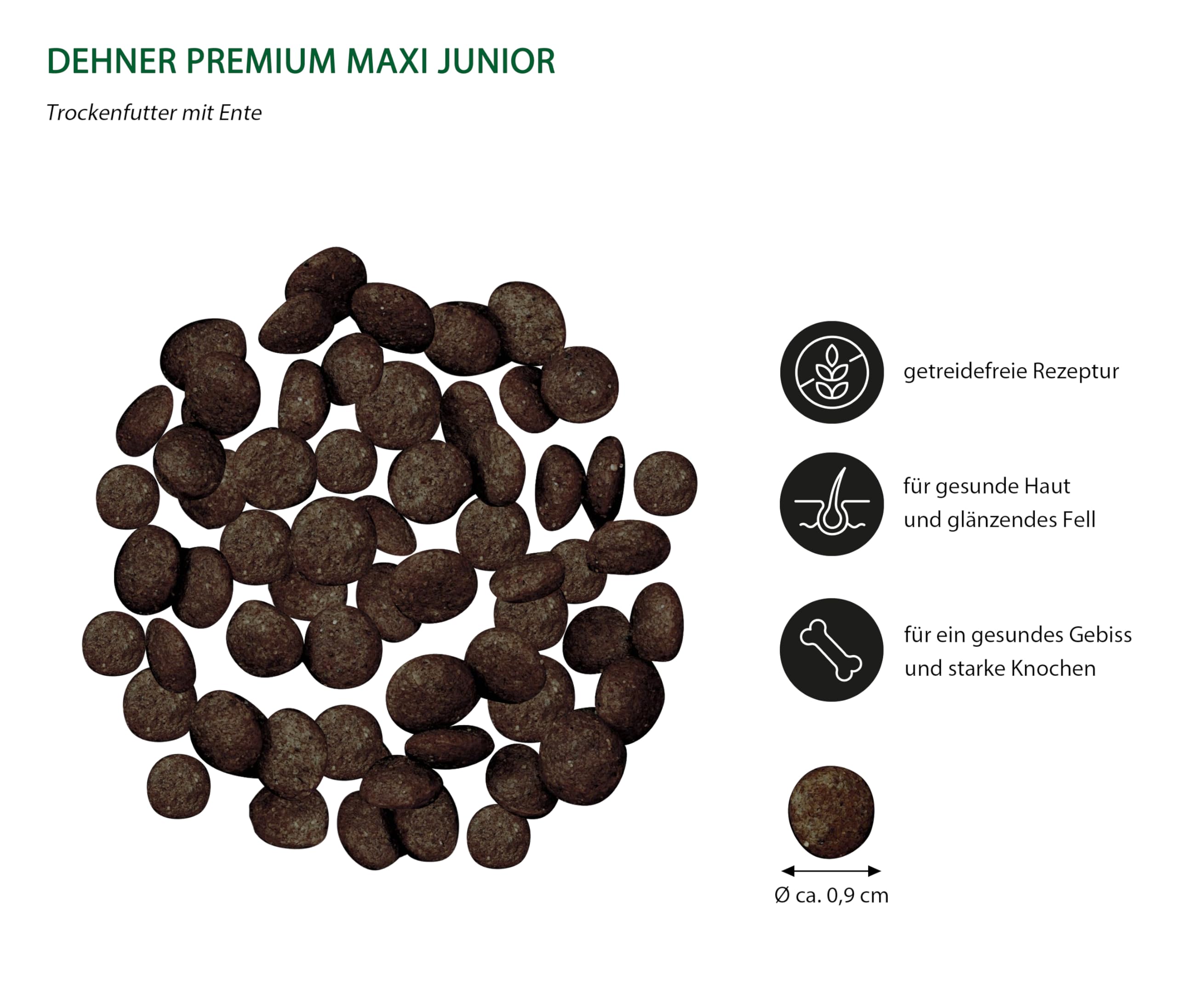 Dehner Premium Maxi Junior Trockenfutter Ente Lamm 4kg