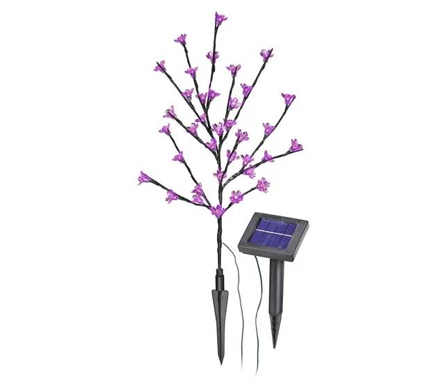 Dehner Living Solar Blütenstrauch pink 60 cm 36 LED