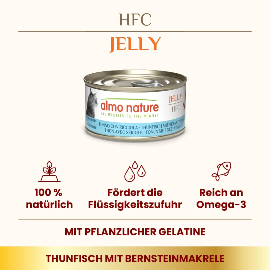 Almo Nature HFC Jelly Nassfutter Thunfisch Makrele 70g 24er
