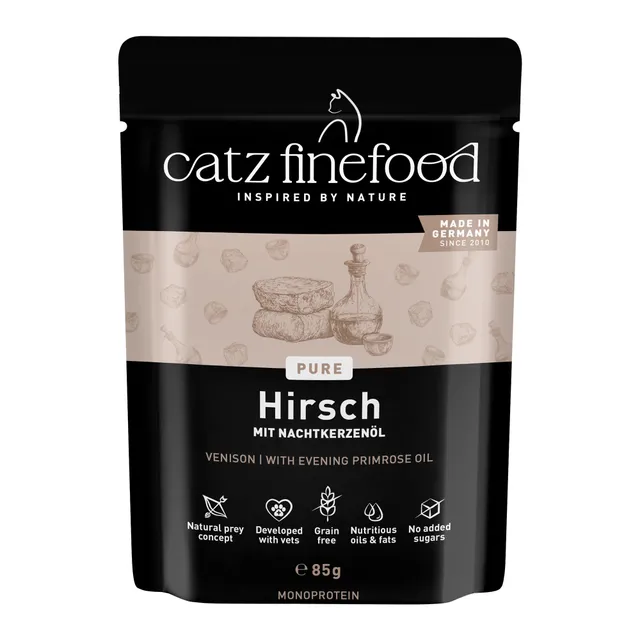 catz finefood Purrrr N°121 Nassfutter Hirsch 16x85g Monoprotein
