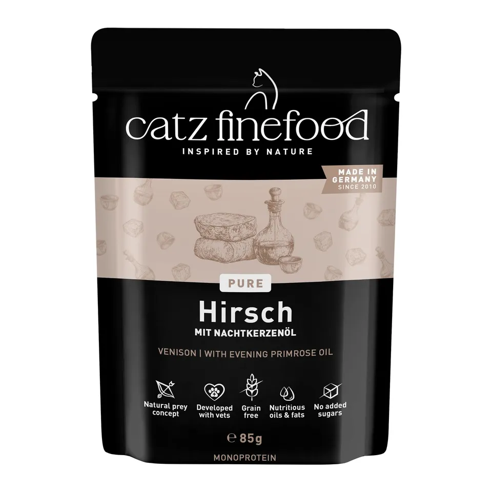 catz finefood Purrrr N°121 Nassfutter Hirsch 16x85g Monoprotein