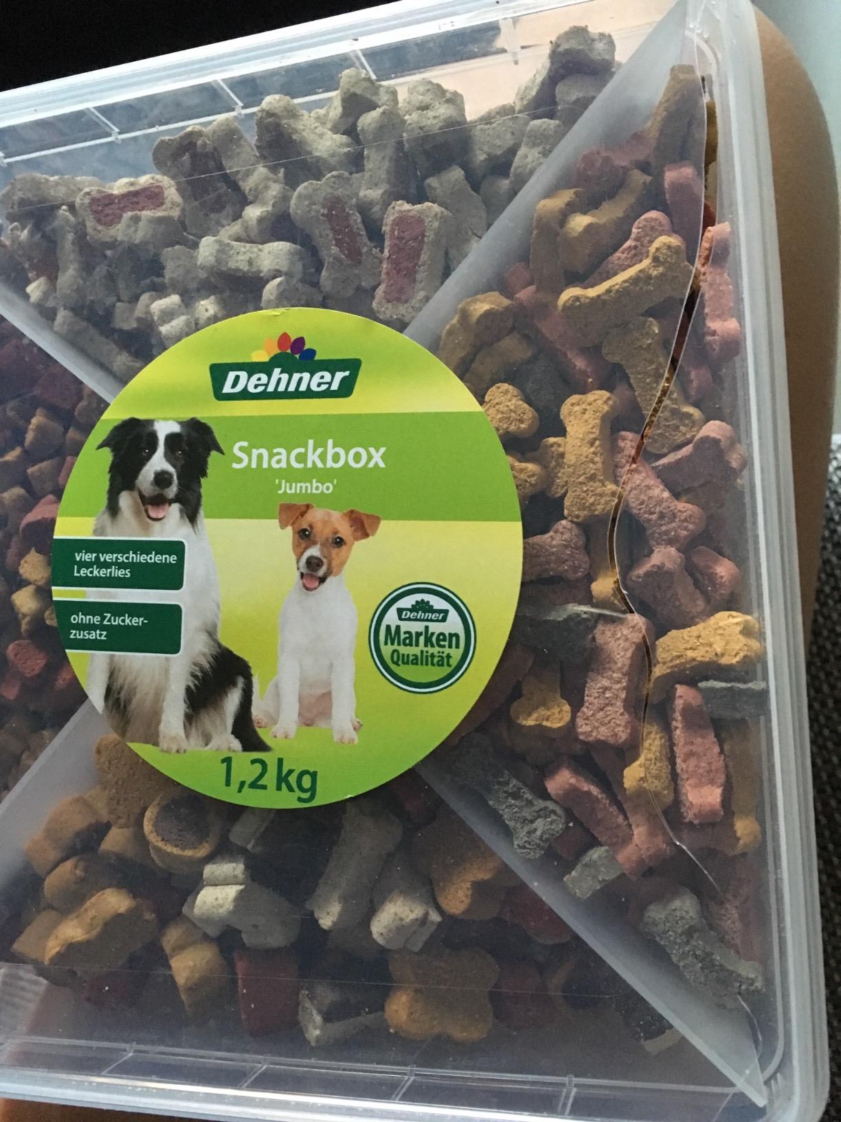Dehner Lieblinge Snackbox Jumbo Hundesnack 1,2 kg zuckerfrei
