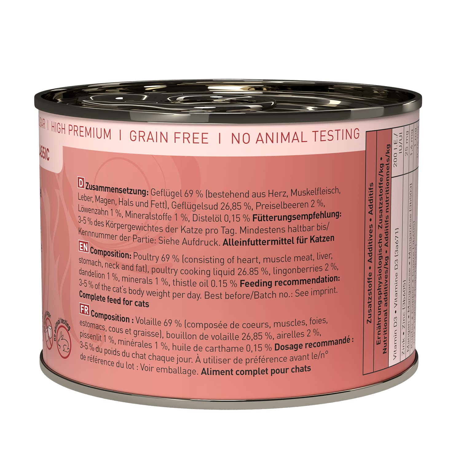 catz finefood No.3 Geflügel Nassfutter 200g getreidefrei