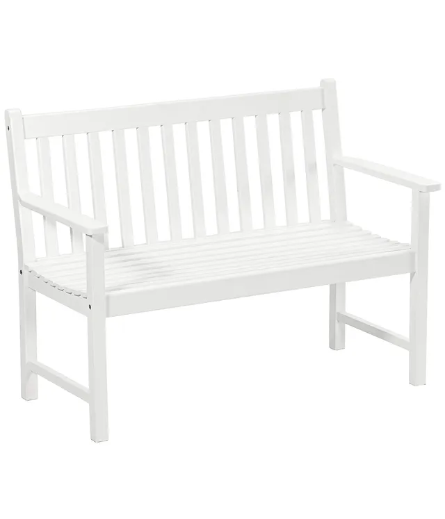 Dehner Mykonos Gartenbank Akazie weiß 2-Sitzer 120cm